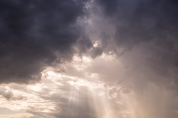 Cloud colorful sun beam