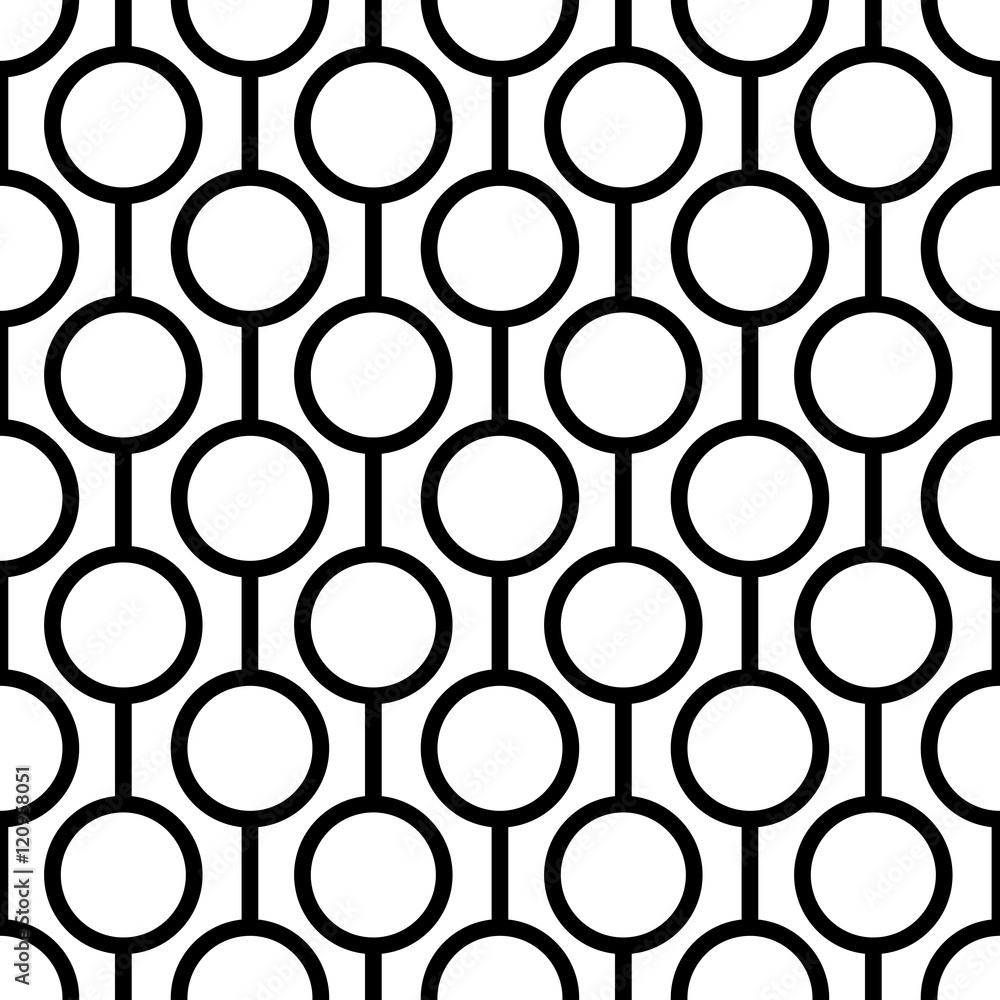 Poster seamless pattern with circles and stripes. vector repeating texture. stylish background illustration