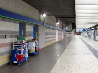 Pulizia in stazione