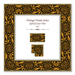 Vintage 3D frame 417 Spiral Cross Vine