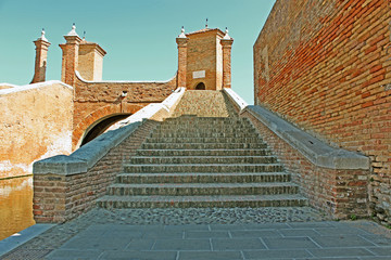Ponte dei Sisti,treponti,Comacchio,Italia,piccola venezia,three bridges, Comacchio, Italy,Little Venice