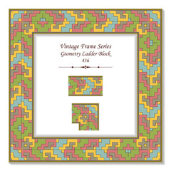 Vintage 3D frame 436 Geometry Ladder Block