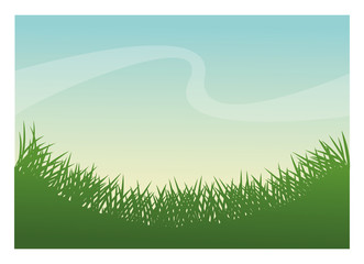 Green grass icon. lawn plant nature and field theme. Frame design. Vector illustration
