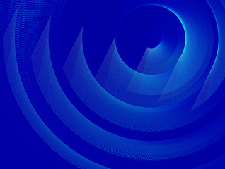 Concentric blue fractal pattern