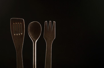 Wooden components kitchen cooking