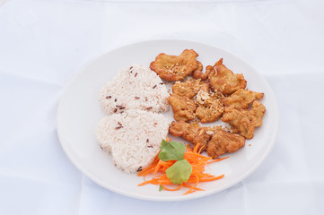 Fried Rice with Vegetables and Meat