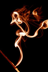 Abstract composition with smoke shapes