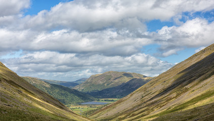 Brotherswater from the Kirkstone Pass in the English Lake District.