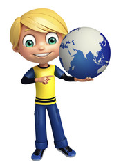 kid boy with earth sign