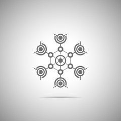 Abstract technology element.Communication element.Science.