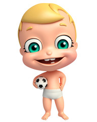 cute baby with Football