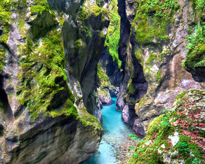 Tolminska Korita - natürliche Schlucht im Nationalpark Triglav, Slowenien