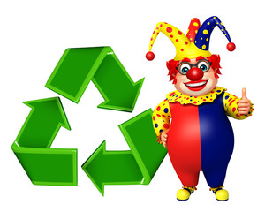 Clown with Recycle sign