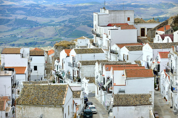 Pisticci, Matera, Basilicata , le tipiche case bianche