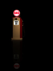 Retro gas pump 3D render
