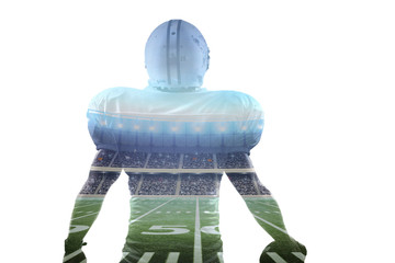 American Football silhouette 6 - obrazy, fototapety, plakaty