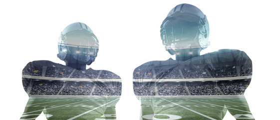 American Football silhouette 3 - obrazy, fototapety, plakaty