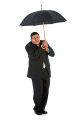 Businessman:  Trying to Stay Dry