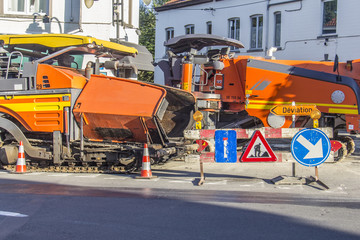Déviation travaux route