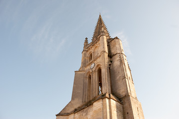Church of Saint Emilion, Gironde, Aquitaine, France. 