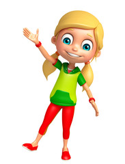 Kid girl with Funny pose