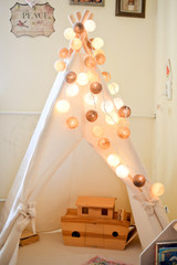 Beautiful fairy lights in a nursery © Nadiyka