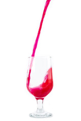 red wine pouring