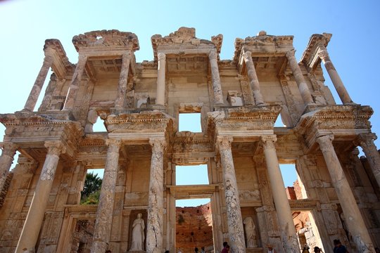 Ancient Greek Library Complex in Ephesus Turkey