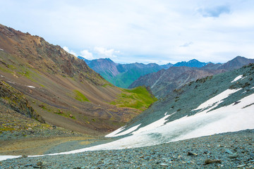 On a mountain pass, Kyrgyzstan.