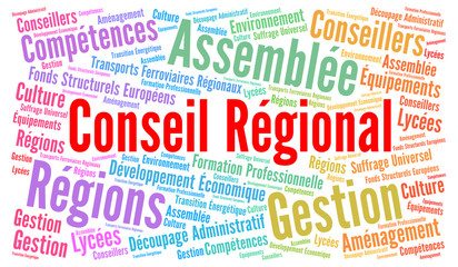 Conseil régional en France nuage de mots
