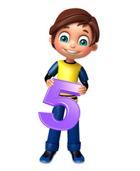 kid boy with 5 digit