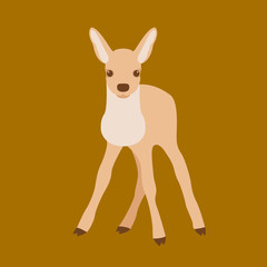 young deer vector illustration style Flat