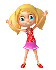 Kid girl with Funny pose