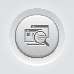 Website Optimization Icon. Grey Button Design.