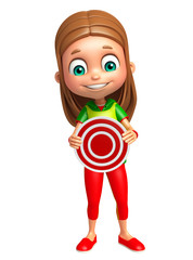 kid girl with Target sign