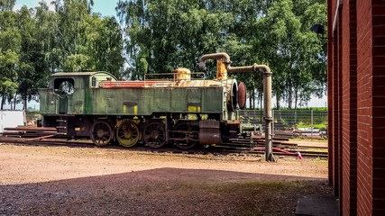 Bâtiments et train du centre historique minier de Leward