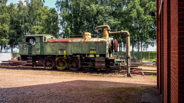 B&acirc;timents et train du centre historique minier de Leward