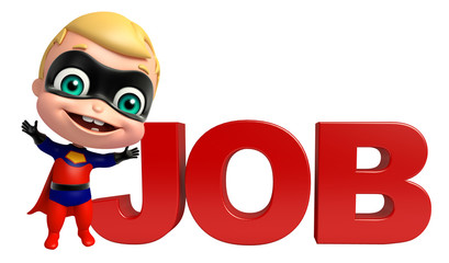 cute superbaby with Job sign