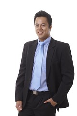 Portrait of happy businessman