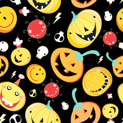Materiał do szycia Wzór z śmieszne dynie na Halloween
