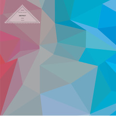 Abstract triangular red to blue color scale texture