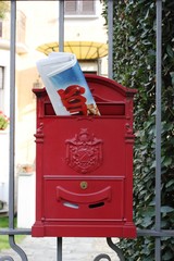 Advertising on the red Letterbox
