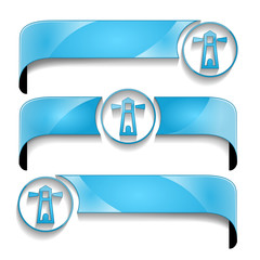 wstęga z ikoną zestaw wektor © vempireart