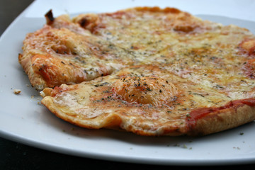 Organisch, Lifestyle, Pizza, margherita, urbano, makro, werbetafel, hipster, fokus, brooklyn,einfachheit, detail, 