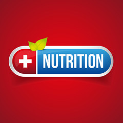 Nutrition button vector icon