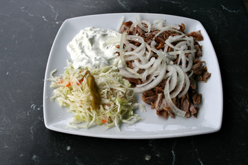 organisch, lifestyle, gyros, mit salat, urbano, modern, neu, werbetafel, 