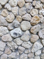 Wall of a mosaic of yellow stone
