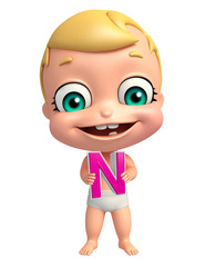 cute baby with N alphabate