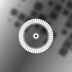 Diamond disc for concrete cutting vector icon