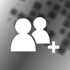 Add new user account flat icon for apps